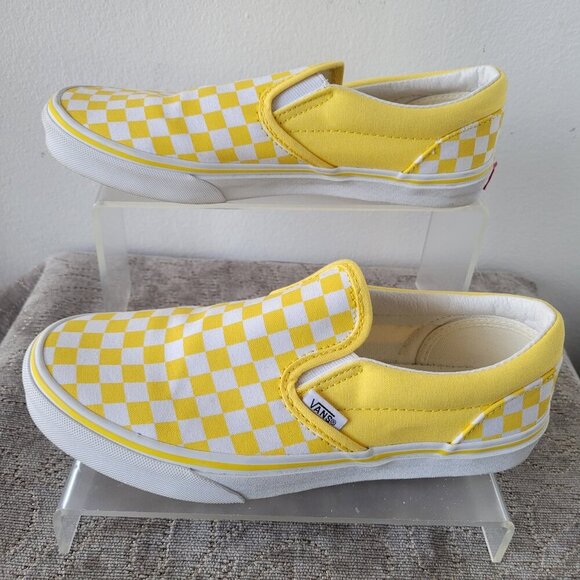 Vans Other - VANS Checkerboard Yellow Slip-On Sneakers – Kids 6.0